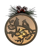 NEW Light up Cardinals Silhouette Christmas Hanging Ornament