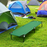 NEW Retails $80, Outsunny Folding Camping Cot for Adults Kids Portable Outdoor Sleeping Bed, Green