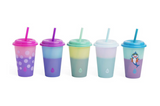 NEW TAL 5-Pack Color Changing Cups 12oz, magical cups transform with every pour of your favorite cold beverage