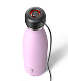 NEW CrazyCap 2.0 UV Water Purifier & Self Cleaning Stainless Steel Insulated Water Bottle - Turns Any Water Source Into Clean Drinkable Water - Perfect for Hiking, Camping, Travel and Survival, Blush