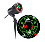 NEW Gemmy Lightshow Projection Multi-Function Green/Red/White Electrical Outlet Multi-design Christmas Indoor/Outdoor Light Show Projector