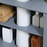 NEW Retails $133, HOMCOM 23.6-inch L x 23.6-inch H Under Sink Bathroom Cabinet with 2 Doors and Shelf, Grey
