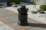 NEW Retails $324, Artisan crafted Indoor/Outdoor Urbia Mixx Jackson Stool/Table In Lava, very heavy, Small Chip on Top