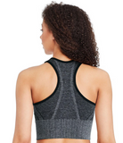 NEW Athletic Works Women's Seamless Sports Bra, Grey, Sz XXL