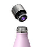 NEW CrazyCap 2.0 UV Water Purifier & Self Cleaning Stainless Steel Insulated Water Bottle - Turns Any Water Source Into Clean Drinkable Water - Perfect for Hiking, Camping, Travel and Survival, Blush