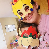 NEW 12 PCS Game Themed Felt Masks Role Play Bros Party Favors,Game Themed Party Supplies Dress Up Masks Birthday Cosplay Mask Cartoon Character Cosplay Photo Booth Prop Birthday Gift