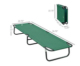 NEW Retails $80, Outsunny Folding Camping Cot for Adults Kids Portable Outdoor Sleeping Bed, Green