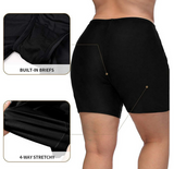 NEW Retails $50, Charmo Womens Plus Size Swim Shorts High Waisted Swimsuit Shorts Boyleg Swim Bottoms, Sz 3XL