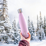 NEW CrazyCap 2.0 UV Water Purifier & Self Cleaning Stainless Steel Insulated Water Bottle - Turns Any Water Source Into Clean Drinkable Water - Perfect for Hiking, Camping, Travel and Survival, Blush