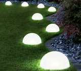 NEW Retails $60, Set of 5 LED solar lamps in hemisphere shape