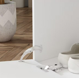 NEW IN BOX Retails $245+ Wayfair White Wood Shoe Storage Bench, Coat Hanger (Shoe Storage, Bench & Hanger)