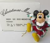 NEW IN ORIGINAL BOX MICKEY CHRISTMAS ORNAMENT Christmas Magic Retired Christmas Tree Ornament Mickey Mouse Tangled in Lights Disney #101