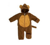 NEW Retails $52, Toddler Cuddle Club One Piece Romper Hooded Fleece Onesie Jumper, MONKEY, Size 3T