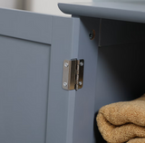 NEW Retails $133, HOMCOM 23.6-inch L x 23.6-inch H Under Sink Bathroom Cabinet with 2 Doors and Shelf, Grey