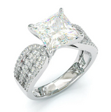 NEW Retails $85, Jzora Stunning Handmade Classic Princess Sterling Silver Simple Style Egagement Ring, Sz 5