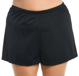 NEW Retails $110, Maxine of Hollywood Solid Jogger Short Swim Bottom, Black, Sz 24W Plus Size