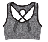 NEW Athletic Works Women's High Impact Bra, Grey, Sz L