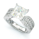 NEW Retails $85, Jzora Stunning Handmade Classic Princess Sterling Silver Simple Style Egagement Ring, Sz 5