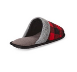 NEW George Men's Slippers, Red Buffalo Plaid, Sz M