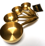 Retails $39+ NEW Maison Plus 4 Piece Premium heavy-gauge stainless steel in radiant gold finish Measuring Cups