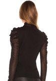 NEW Retails $298, Remy Top Diane von Furstenberg, Black, Sz XL