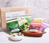 NEW Retails $43, Spa Luxetique Sea Salt Bath Gift Box, 8 Pcs