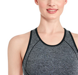 NEW Athletic Works Women's Seamless Sports Bra, Grey, Sz XXL