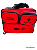 New Deluxe Auto Emergency/First Aid kit tool kit! This kit is loaded with first aid & auto essentials!!