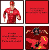 New Rubie's Men's DC Comics Flash The Movie Costume Top and Mask, As Shown, Medium Retails $35+