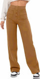 NEW Flexipants - Women's Casual High Waist Stretch Pants, Straight Leg Flexi Pants for Women KHAKI Sz XL