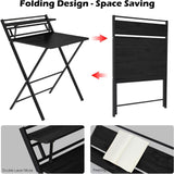 New Micozy Folding Collapsible Computer Desk 2-Layer, 31.5-inch Desk with Shelf, Foldable Table, Black! This desk folds & unfolds flat great for small spaces!