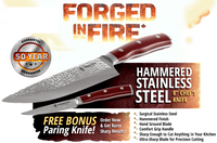New in package! HISTORY - Forged in Fire - Stainless Steel Knives (2 Piece - Stainless Steel Chef and Paring Knife)