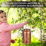 Outdoor Waterproof Frogs Patterned Garden Decor Hanging Solar Lights Metal Solar Lantern Decor