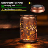 Outdoor Waterproof Frogs Patterned Garden Decor Hanging Solar Lights Metal Solar Lantern Decor