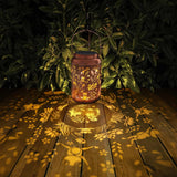 Outdoor Waterproof Frogs Patterned Garden Decor Hanging Solar Lights Metal Solar Lantern Decor