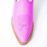 NEW Retails $225 Sz 7 FSJ Tulip Embroidered Chunky Heel Knee High Cowgirl Boots in Purple