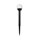 New Fusion Mini Solar Crackle Ball Stakes - Plastic LED 2-in x 10-in Black - 3 Pack