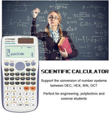 New FX-991ES-PLUS Scientific Calculator 417 Functions Large LCD Display for High School University Students and Office Use