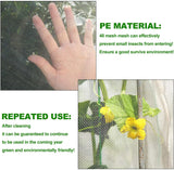 New Insect Bird Barrier Mesh, Garden Netting Barrier, Bird Netting, Netting for Plant with Drawstring, 3.5 x 4.6 FT Tomato Protective Cover, Large Potted Fruit Protectors Cover for Blueberry Bushes