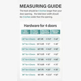 NEW Retails $245, Wayfair Bifold Barn Door Hardware Kit Black Folding Barn Door Kit (Doors not Included), 79.2 in