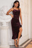 New Stunning Grace Karin Women Front Slit Maxi Dress Sweetheart Neck Ruffled Hem Bodycon Dress with stretch Sz M! Retails $89+