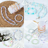 New sealed Round Glass Beads for Jewelry Making, 24 Color 8mm Glass Crystal Beads Friendship Bracelets Making Kit for DIY Earrings Necklaces Rings