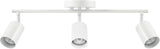 New Globe Electric 64000092 21" 3-Light Track Lighting, Matte White, Pivoting Shades, Ceiling Lamp for Bedroom, Kitchen, Hallway, Bathroom, Den, Dining Room, Home Décor