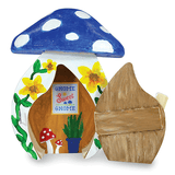 New Creativity for Kids - Gnome Garden Door! DIY Wooden gnome door kit with hanging hook & weather resistant paints & brushes!