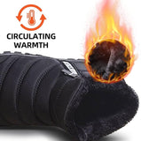 NEW Retails $65 GODARM Sz 11 Winter Boots for Men Zip Warm Plush Ankle Boots Flat Non Slip Wear-Resistant Fashion Leisure Snow Boots Shoes Daily Sz 11, Black