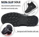 NEW Retails $65 GODARM Sz 11 Winter Boots for Men Zip Warm Plush Ankle Boots Flat Non Slip Wear-Resistant Fashion Leisure Snow Boots Shoes Daily Sz 11, Black