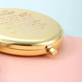 New to My Granddaughter - You're Amazing and Beautiful - Pocket Mirror, Stainless Steel Compact Pocket Mirror, Folding Pocket Mirror Encouragement Gifts from Grandparents (Gold)