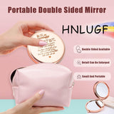 New to My Granddaughter - You're Amazing and Beautiful - Pocket Mirror, Stainless Steel Compact Pocket Mirror, Folding Pocket Mirror Encouragement Gifts from Grandparents (Rose Gold)