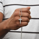 New To My Grandson Polished Stainless Steel Cross Necklace, includes verse card! Just place in your own gift box! Perfect Gift! All Ages Kids 3+ and Adults! Retails $86+