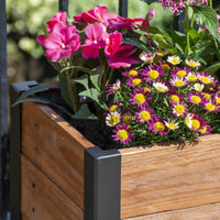 NEW Grapevine Low-Profile Planter, FSC Recycled Wood, Rectangular, 37IN x 12.6IN, Medium Brown, Retails $109! Plants NOT included